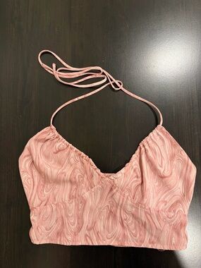 Elodie halter top in marble pink